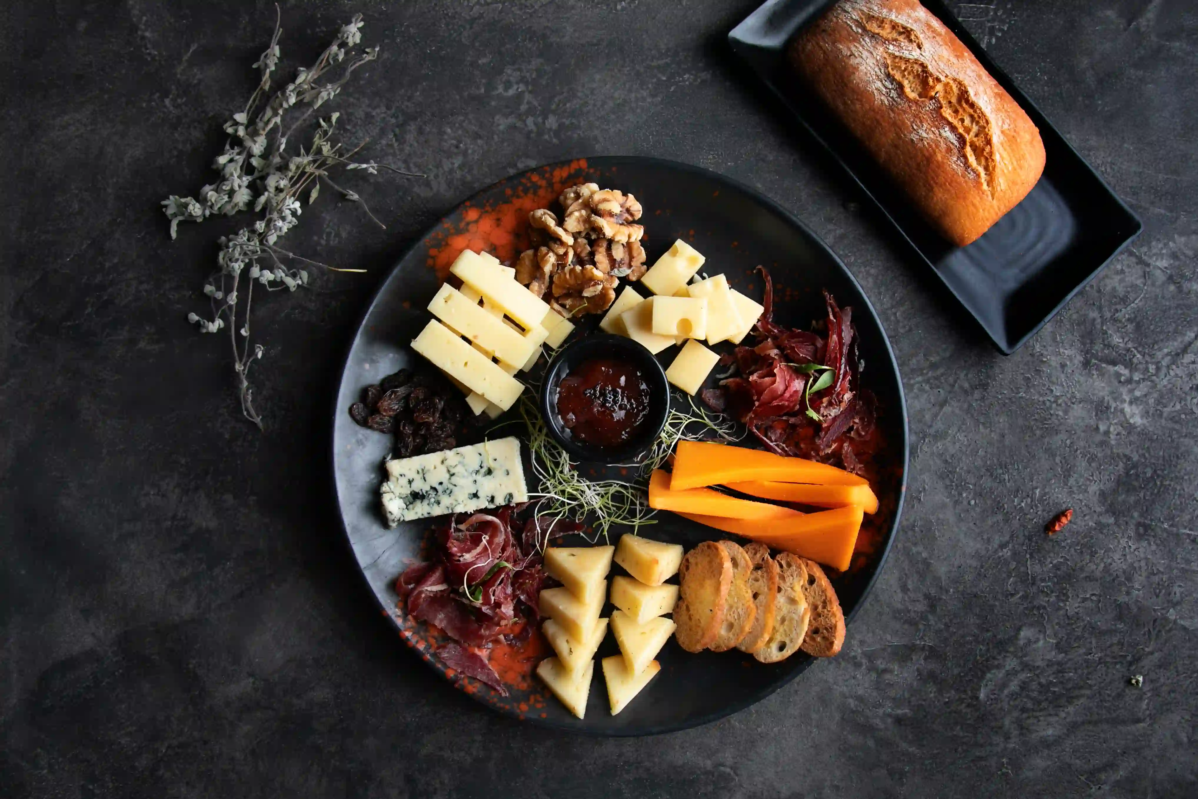 Tabla de queso y jamon